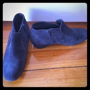 Camper Navy Suede Booties
